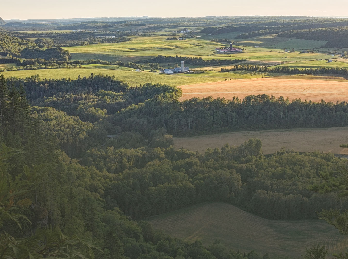 Photo plan aérien champs agricole